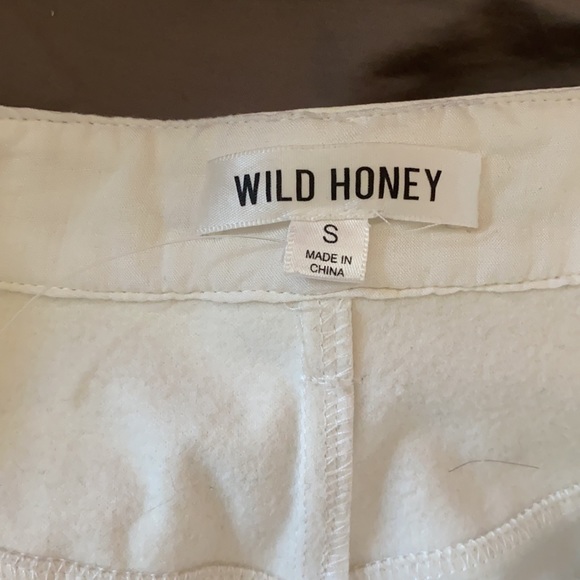 White Leather Mini Skirt - Picture 2 of 2